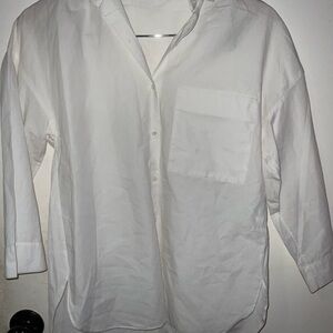 Zara Collection women’s white business casual dress Shirt size S